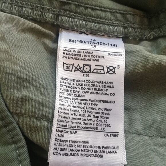 NWOT. GAP Women’s Shorts Size 14 Green - Picture 6 of 11